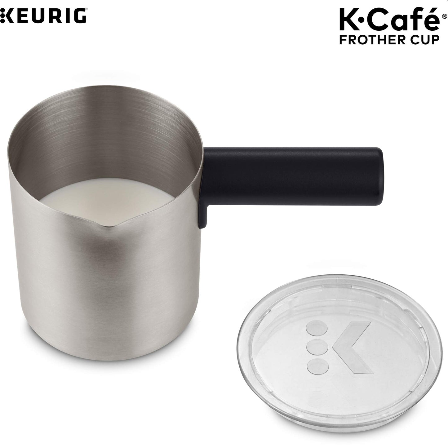 Keurig Funciona con leche no láctea, espuma caliente y fría, solo cafeteras K-Café, 34 onzas, espumador de carbón