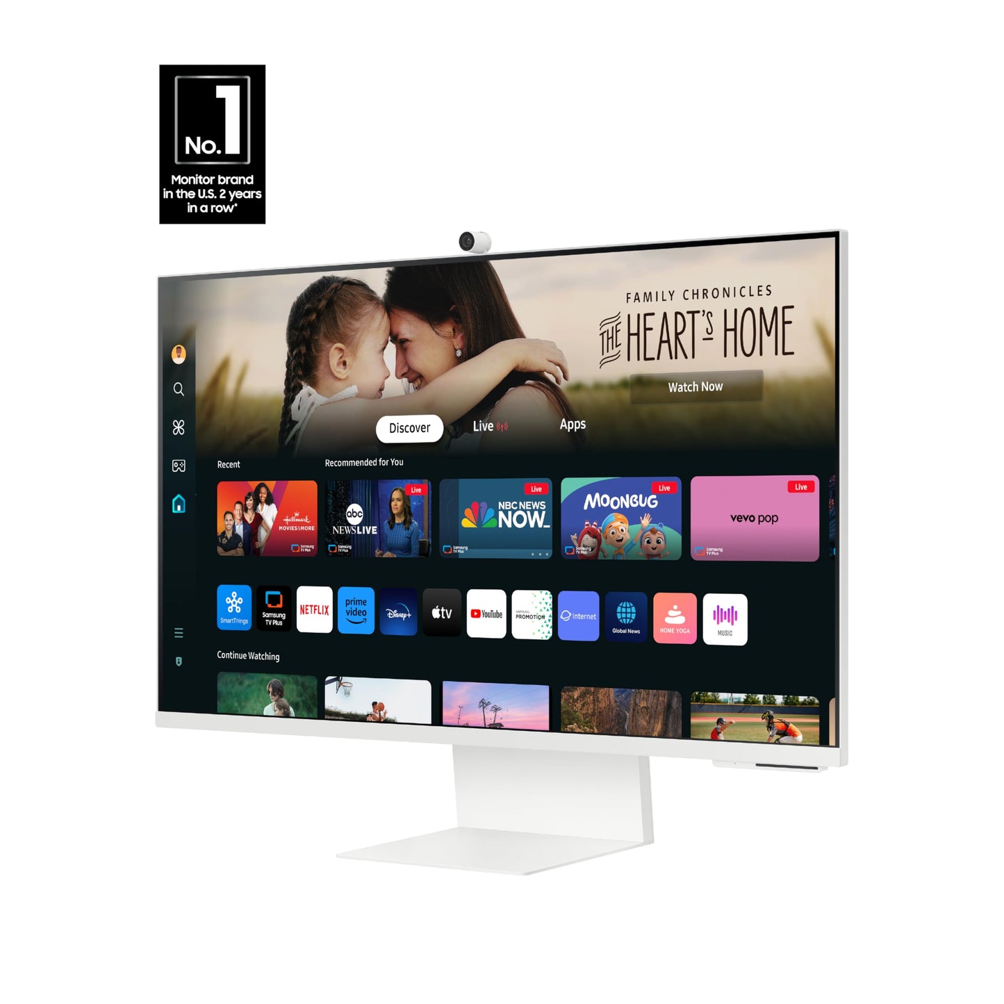 Monitor Inteligente Samsung 4K UHD 32 Pulgadas M8 con HDR10+, USB-C y Cámara Slimfit