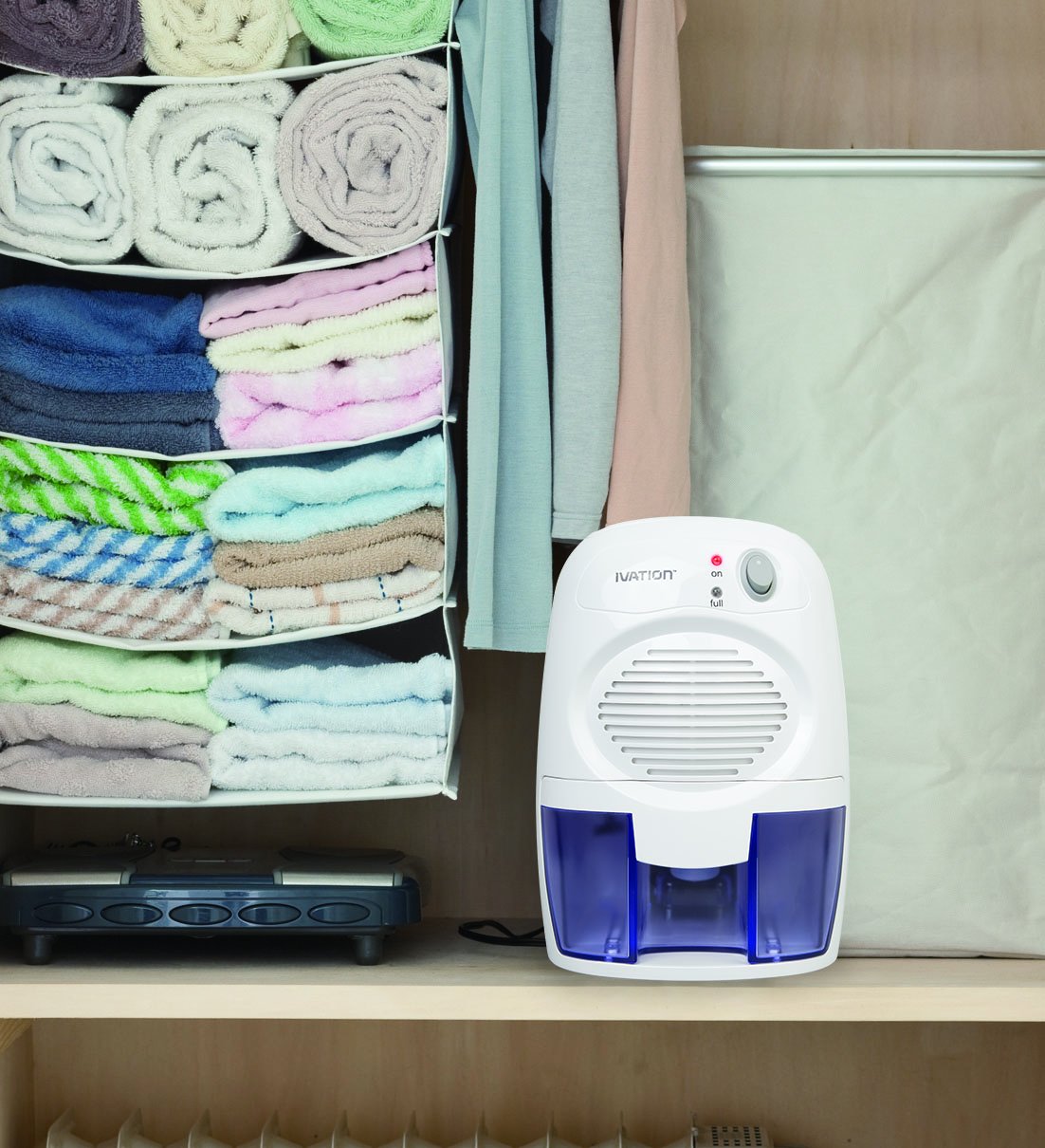 Ivation IVADM10 potente para la pequeña-tamaño Thermo-eléctrica deshumidificador - para habitación más pequeños, armario, sótano, ático, almacenados barco, RV, autos antiguos