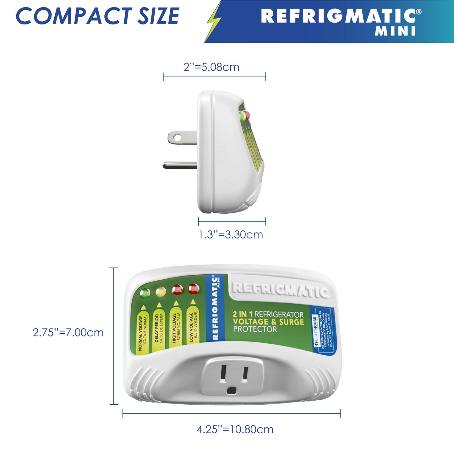 Refrigmatic WS-36300 - Protector de sobretensión electrónico para neveras de hasta 27 pies cúbicos (Paquete de 2)