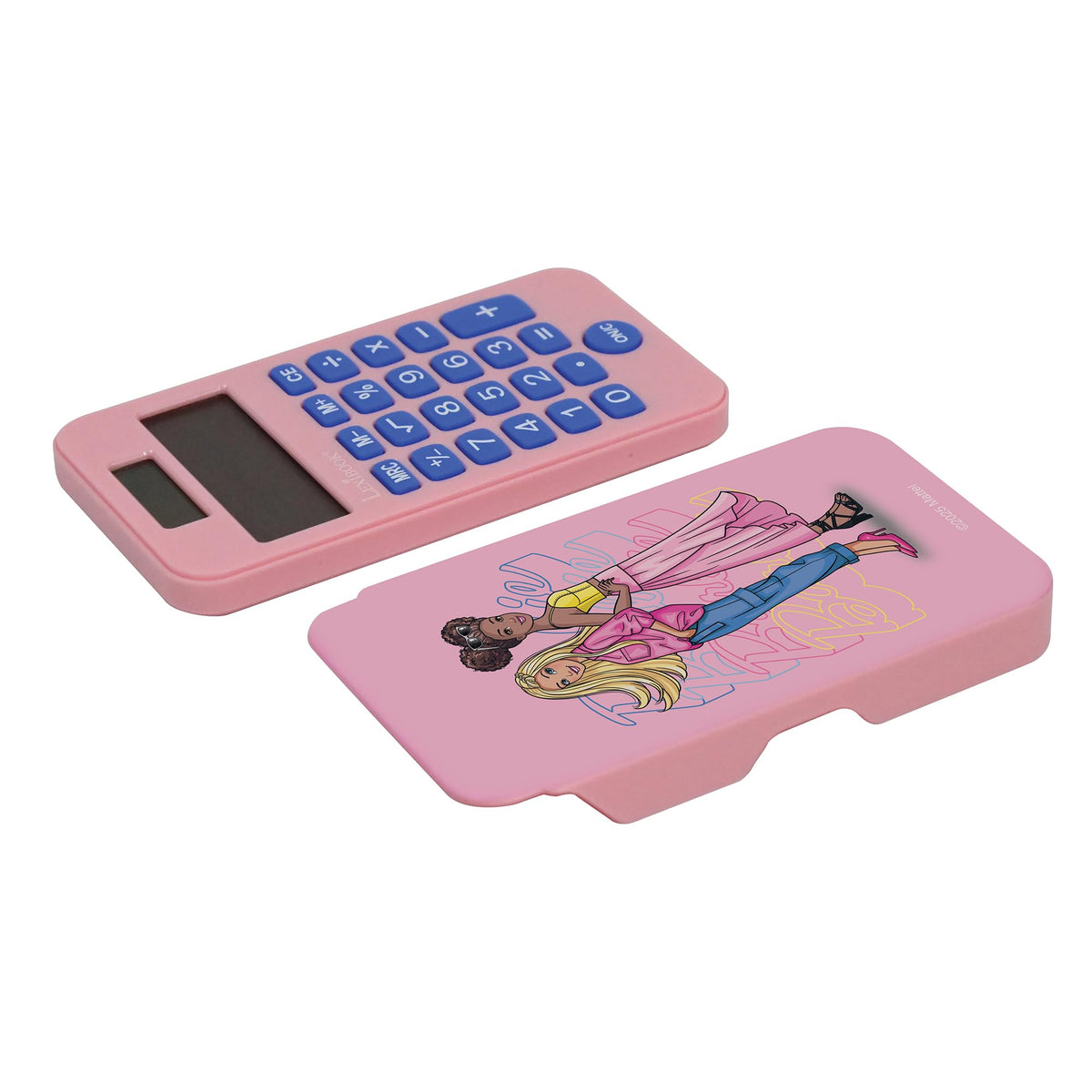 Calculadora de Bolsillo Lexibook Barbie Rosa con Cubierta de Protección y Funciones Avanzadas