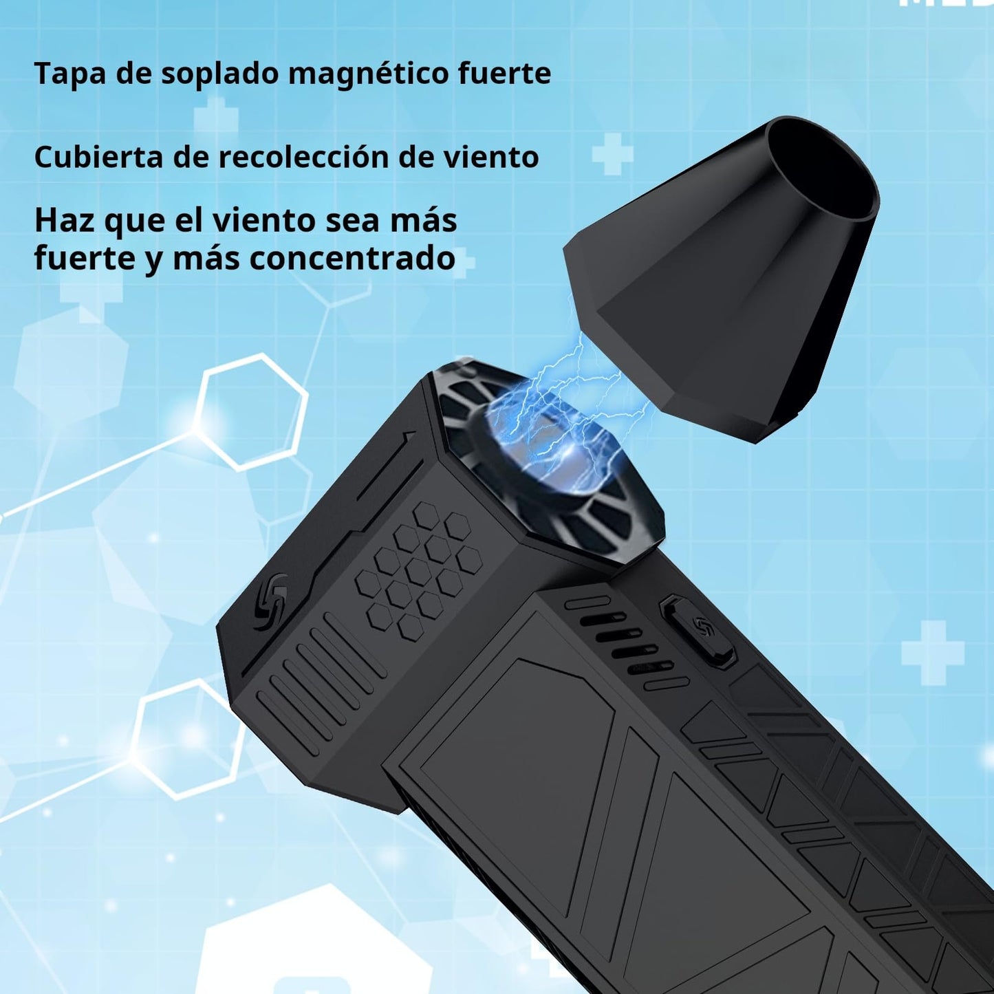 Jadeshay Mini Soplador Jet Dry, 130000 RPM de Potente Motor sin Escobillas, Soplador Turbo Jet Eléctrico Portátil Inalámbrico de Mano, Adecuado para la Limpieza de Automóviles, Teclados o Campamentos