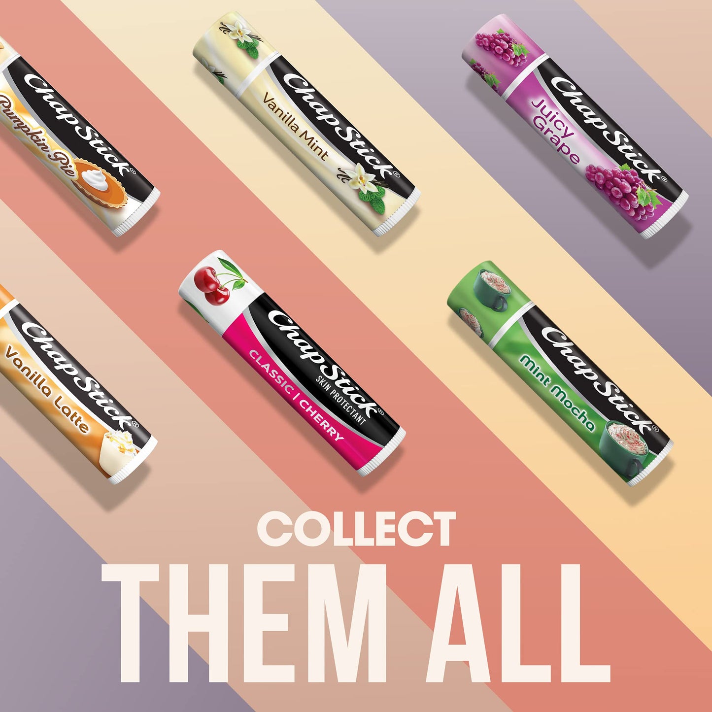 ChapStick Classic Lip Balm Skin Protectant Bulk, 12 Count, Cherry Flavor, 0.15 Ounce