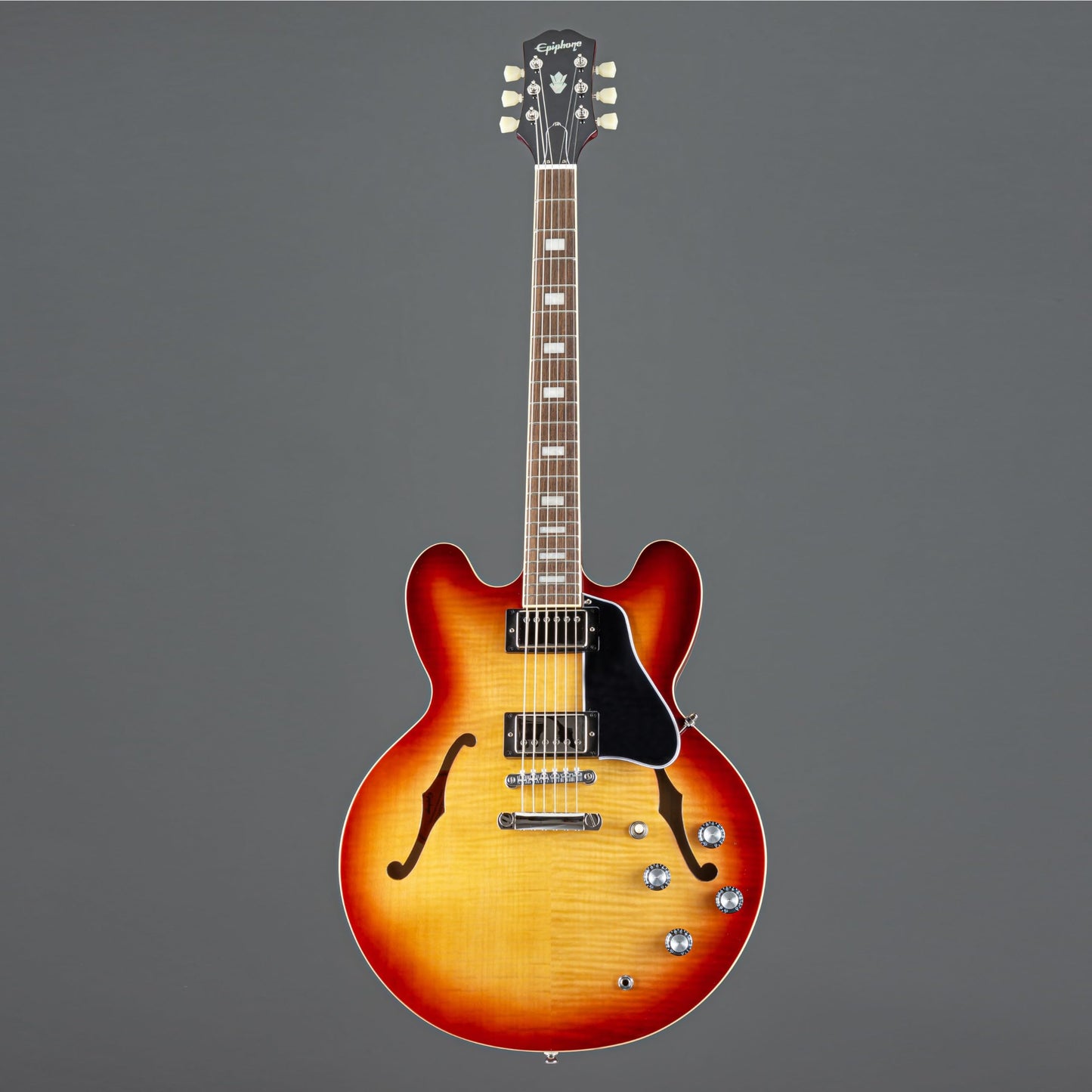 Epiphone - Guitarra eléctrica | ES335 | Parte superior con cifras | Cuerpo semihueco | Color ráfaga de té de frambuesa | Instrumentos musicales Guitarra eléctrica ES335