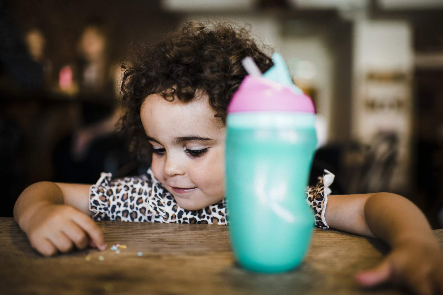 Vaso Con Sorbete Aislante Tommee Tippee azul, verde, rosado, púrpura 8 Ounce Small