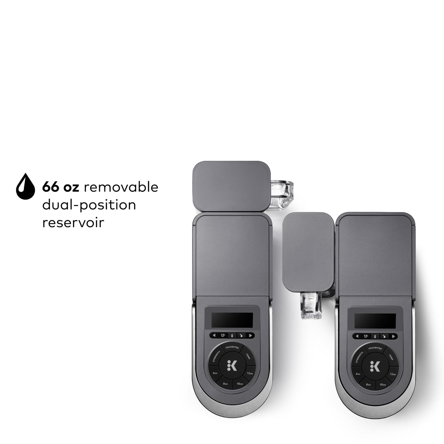 Keurig K-Supreme SMART - Cafetera de una sola porción con compatibilidad Wifi, 4 tamaños de cerveza y depósito extraíble de 66 onzas, compatible con Alexa, gris