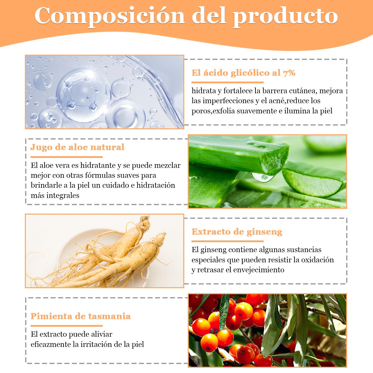 SINYI Ácido Glicólico 7% Solución 240 ml, Rejuvenecimiento Tonificante Para Manchas Y Acné, Hidratante, reafirmante e iluminador del tono de la piel