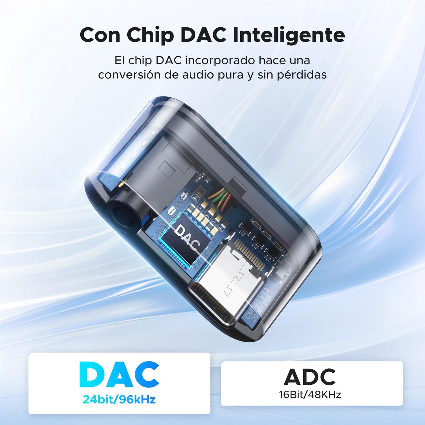 Adaptador USB C UGREEN Blanco 60W Carga Rápida y Jack 3.5 mm 2 en 1 Compatible con iPhone, Galaxy, Pixel, iPad