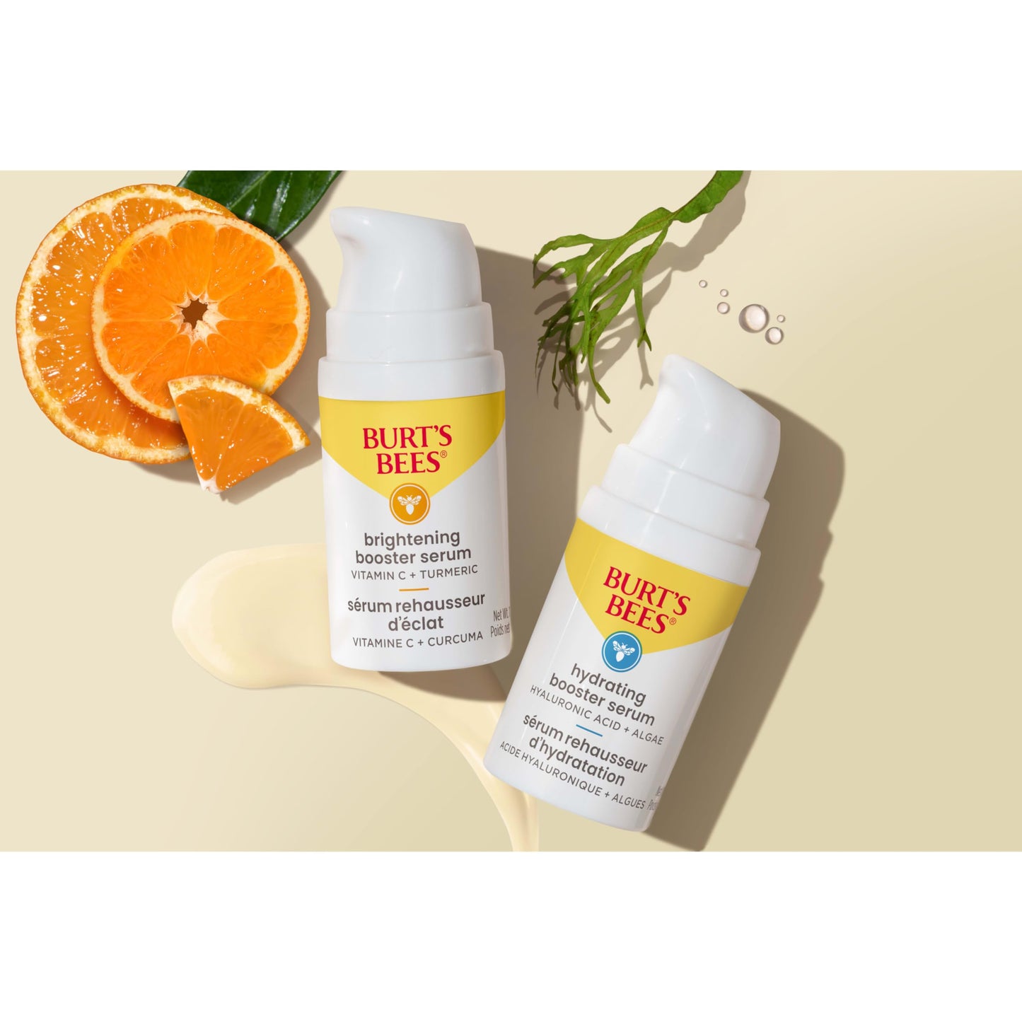 Burt's Bees Brightening Booster Serum, Vitamin C and Turmeric, 1 Ounce