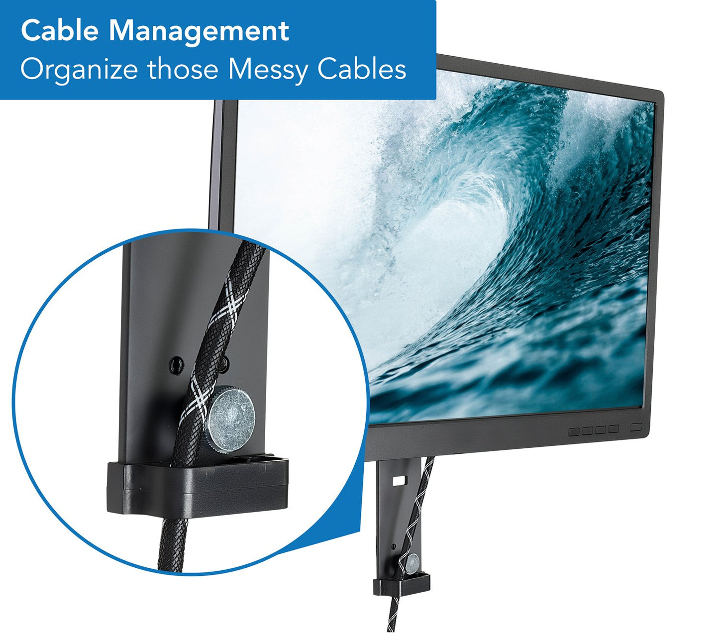 Accesorio para Colgar Monitor Mount-it! Negro con Soporte VESA Ajustable en Altura para Pantallas de 17" a 32"