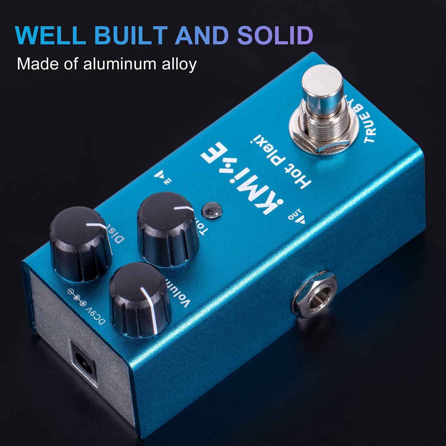 lotmusic Pedal de efectos de guitarra eléctrica Mini tipo único DC 9V True Bypass (Hot Plexi)