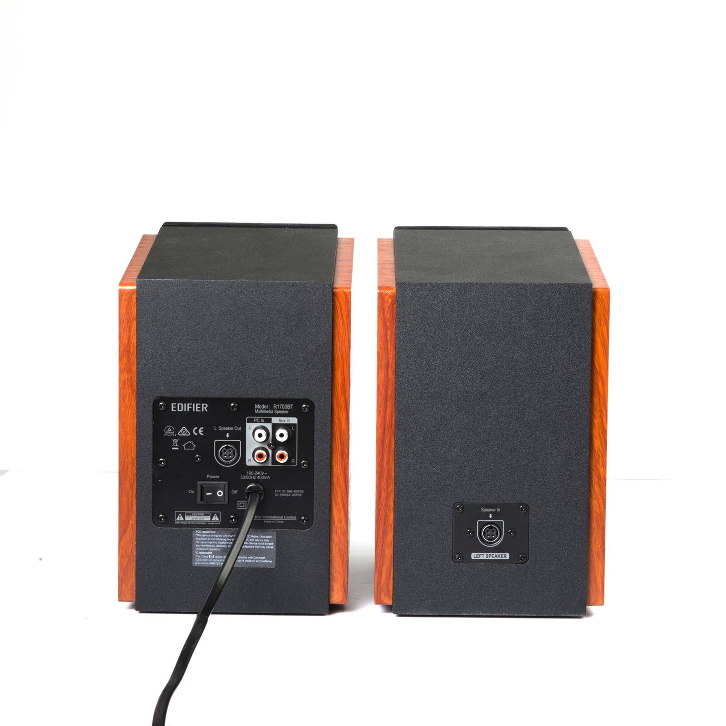 Edifier Bocinas Bluetooth para estantería, R1700BT monitores Activos de Estudio de Campo cercano, bocinas alimentadas 2.0, configuración de Caja de Madera, 66 W RMS