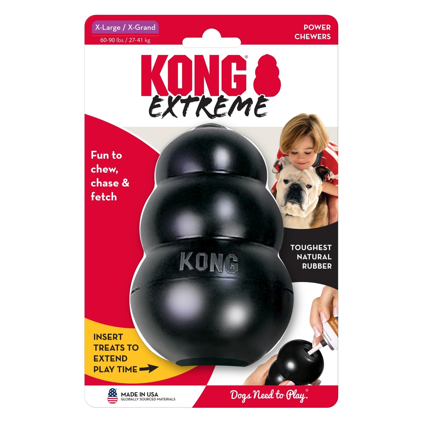 Kong juguete extreme negro extra grande