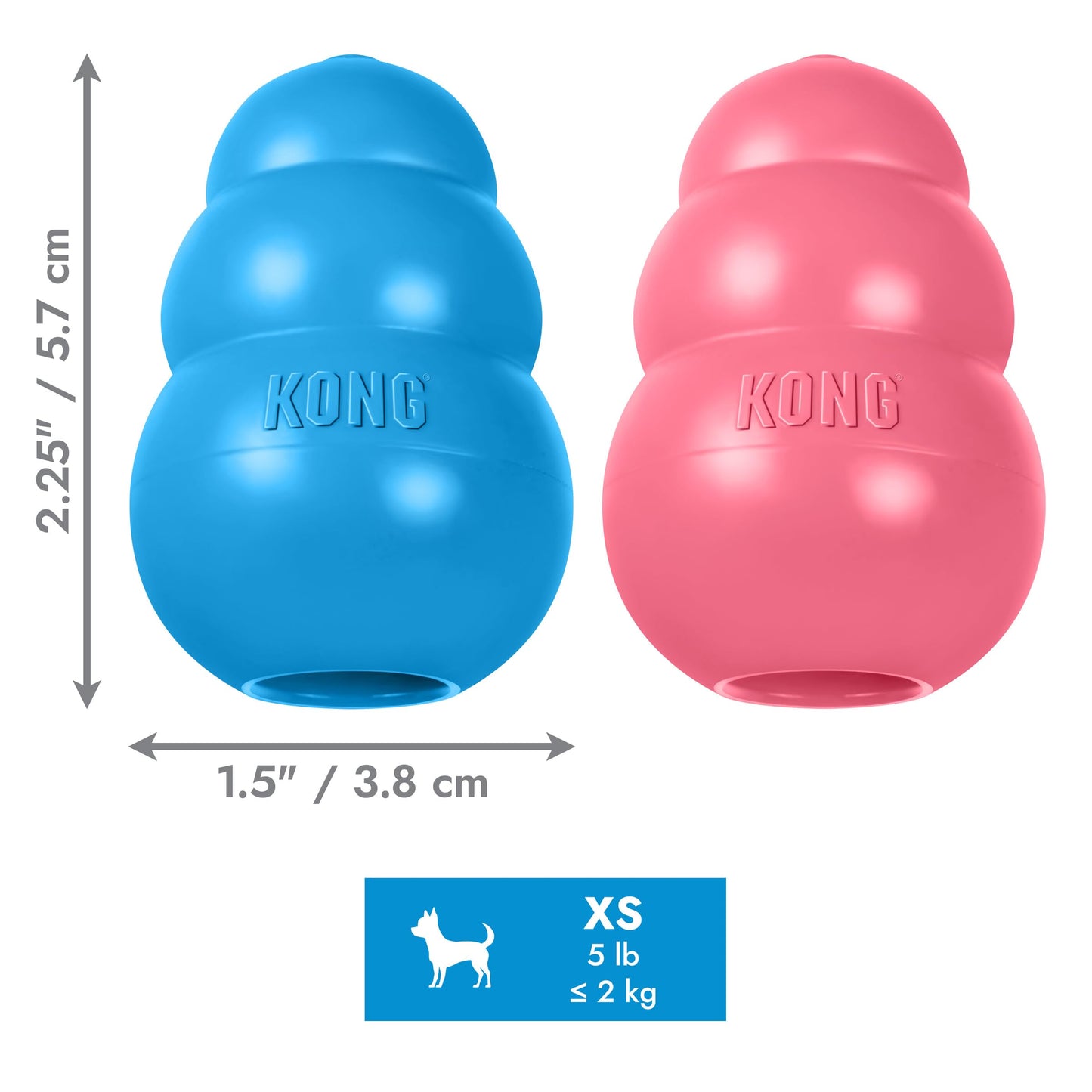 Kong Juguete para Cachorros, extra pequeño (El Color puede Variar)