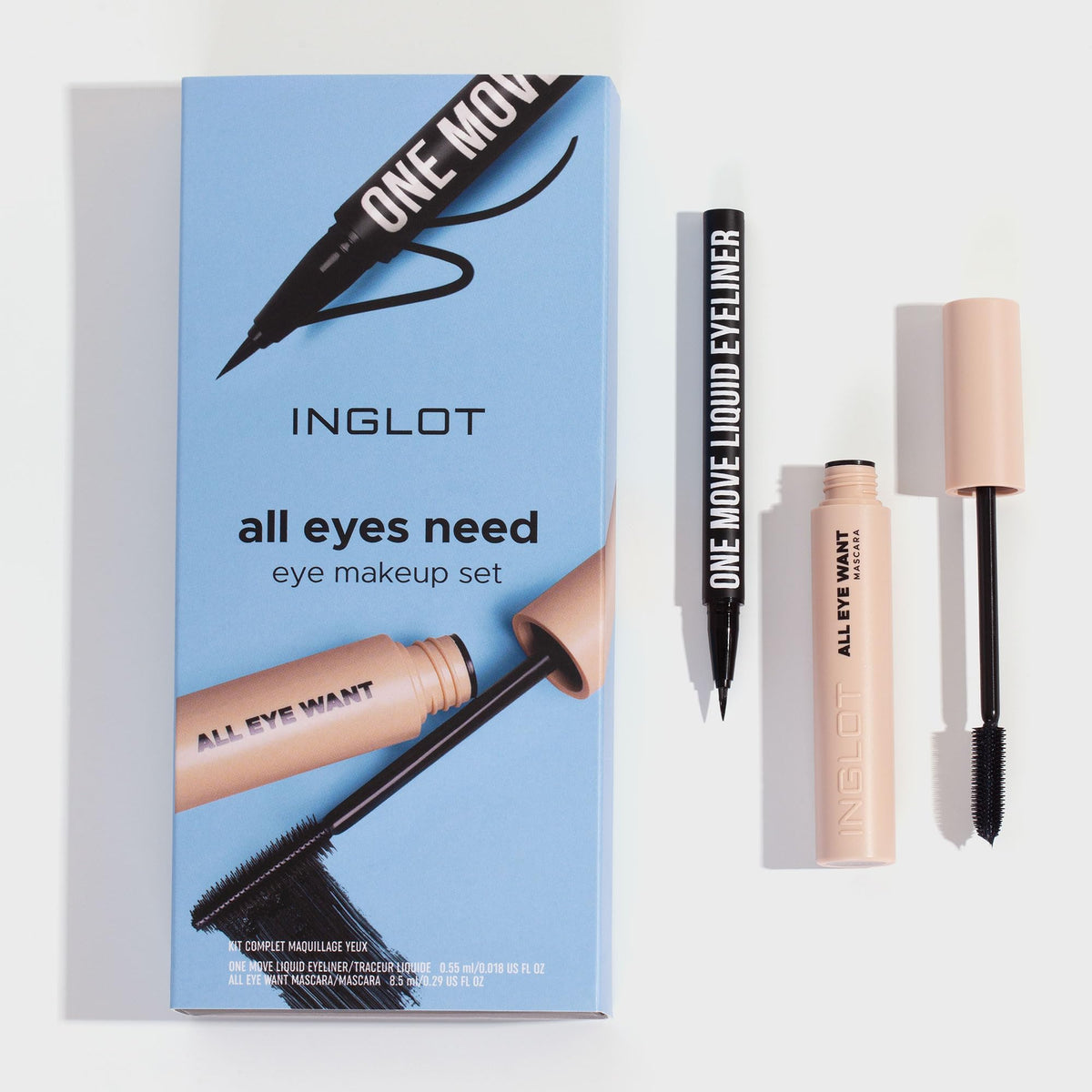 INLGOT | All Eyes Need Set | Set máscara + eyeliner rotulador
