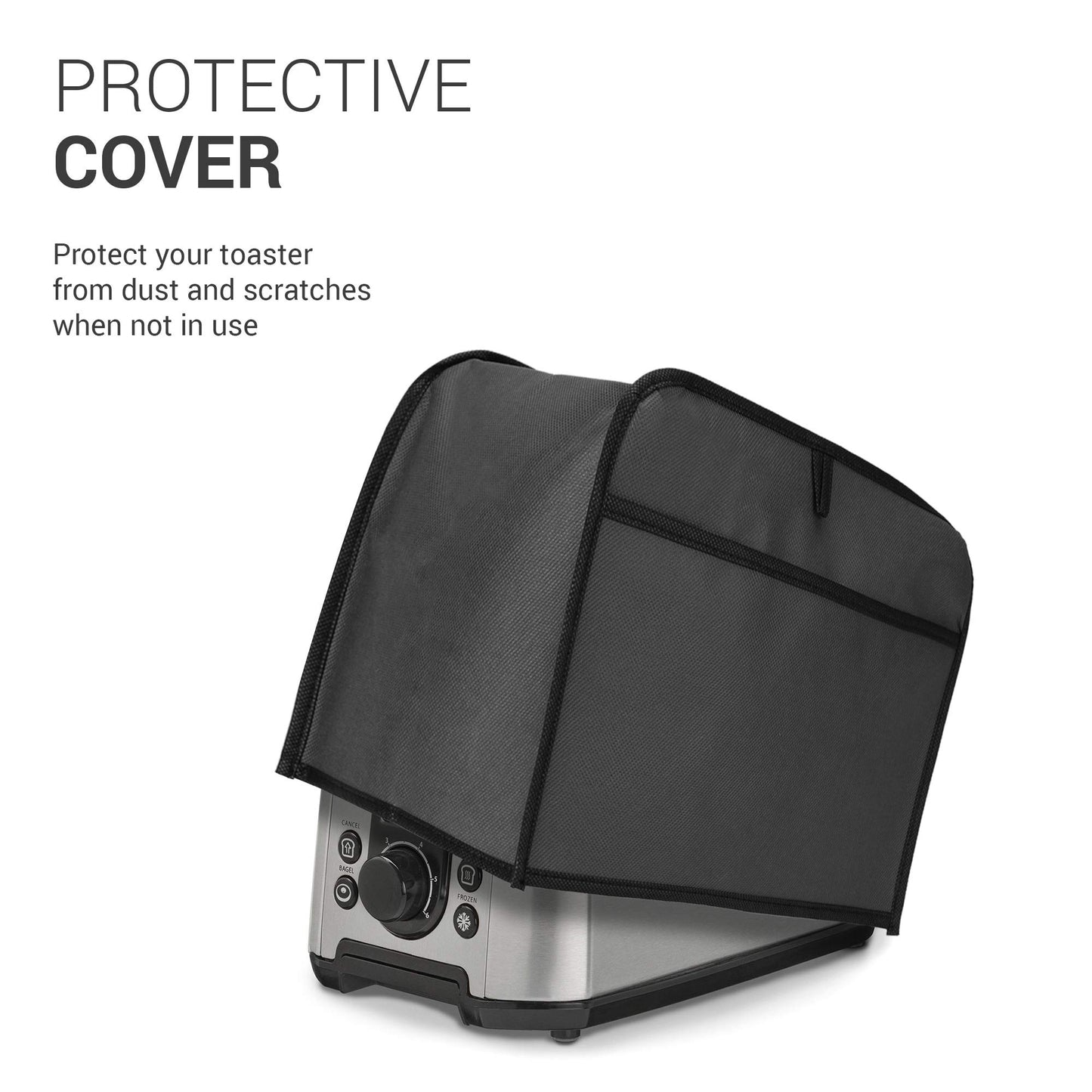kwmobile Funda Compatible con Tostadora de 2 rebanadas - Cubierta Protectora Antipolvo para tostadora - En Gris Oscuro
