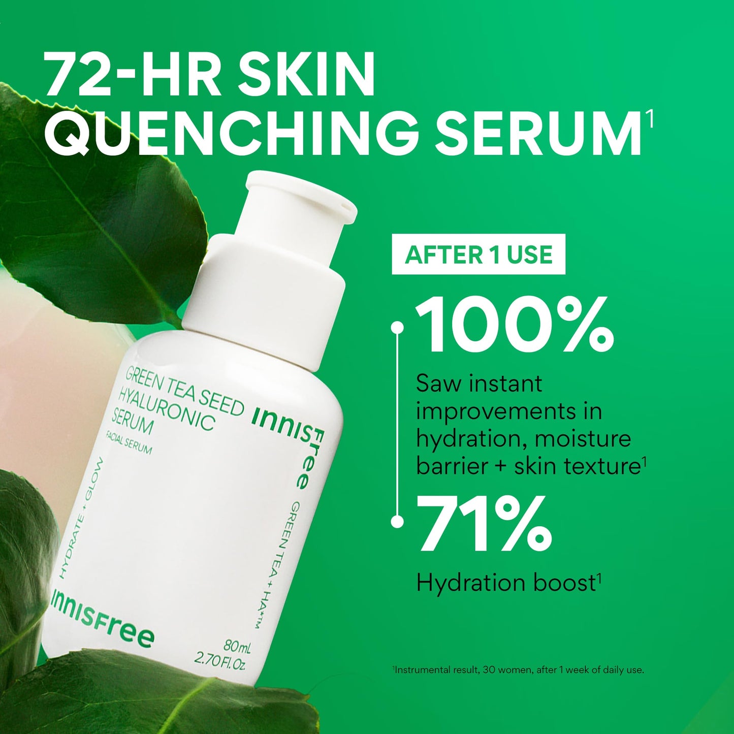 innisfree Green Tea Seed Intensive Hydrating Serum, Face Treatment, New 2021, 2.7 Fl Oz