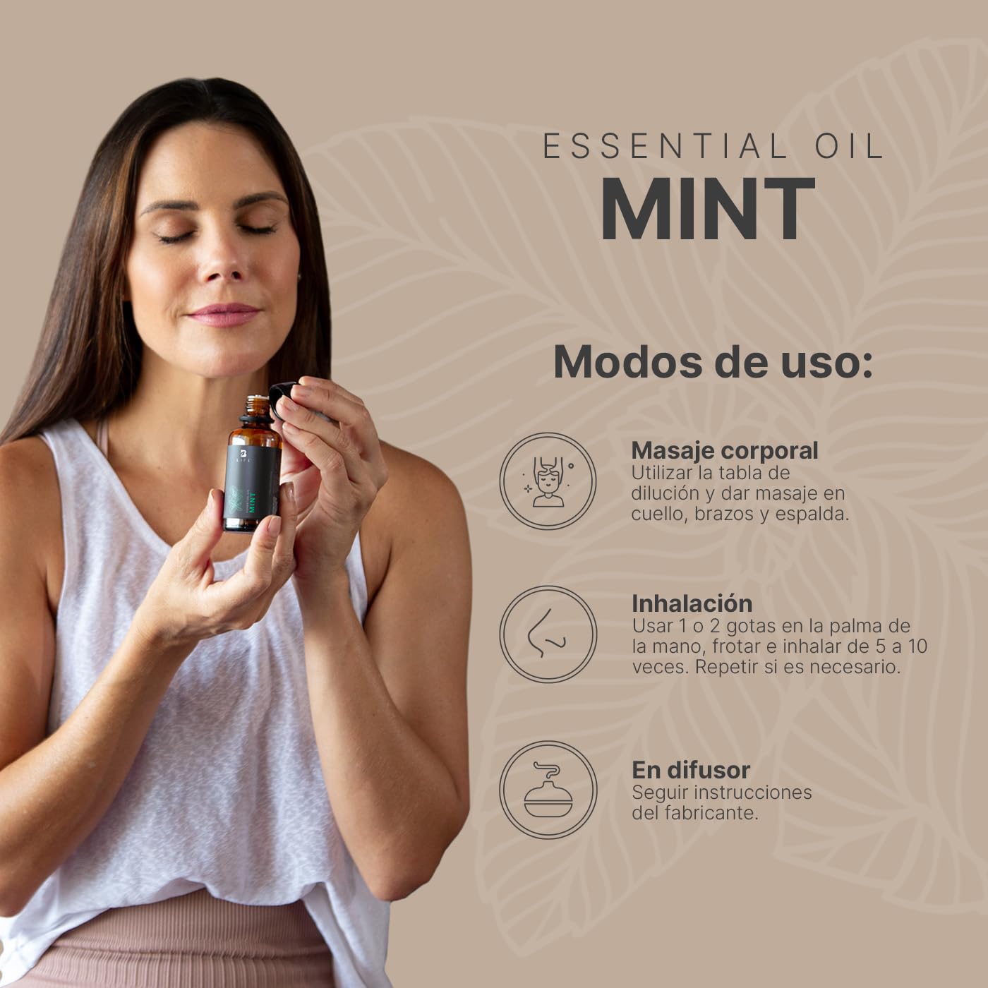 Aceite Esencial B Life Menta Aromalogía Ingredientes Puros 50 ml