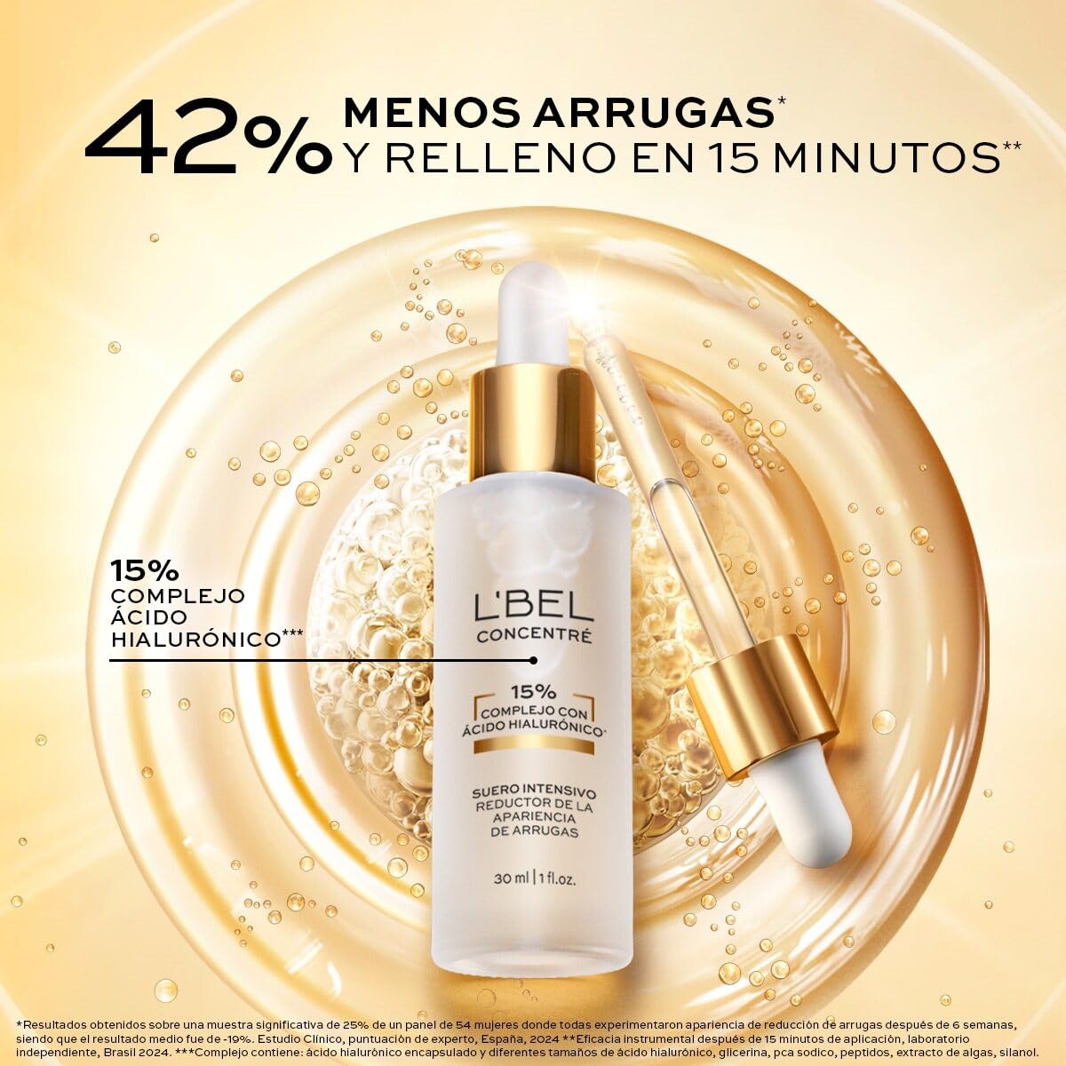L'BEL - Concentré Sérum Facial Relleno de Arrugas 15% HYALURONIC COMPLEX*