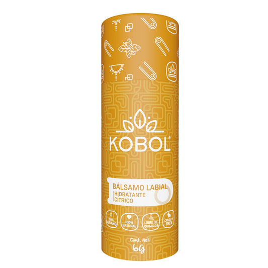 KOBOL | Bálsamo Labial Cítrico Vegano Push Up Hidratación Natural