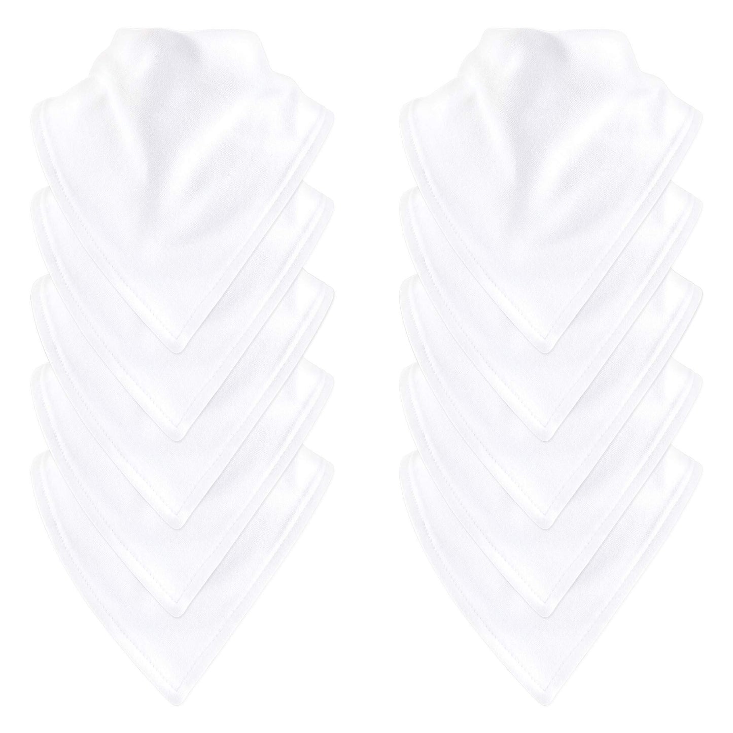 Luvable Friends Baberos unisex de algodón para bebé, color blanco, talla única
