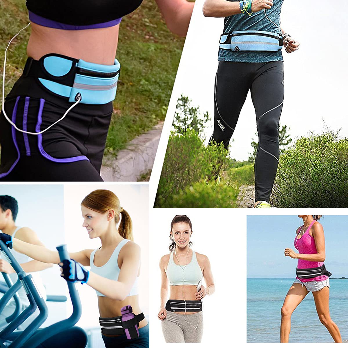 CHENGBAO Cangurera Hombre,Portátil Para Correr Cangurera Mujer,Impermeable Riñonera Hombre,Cangurera Para Correr (Negro grisáceo)