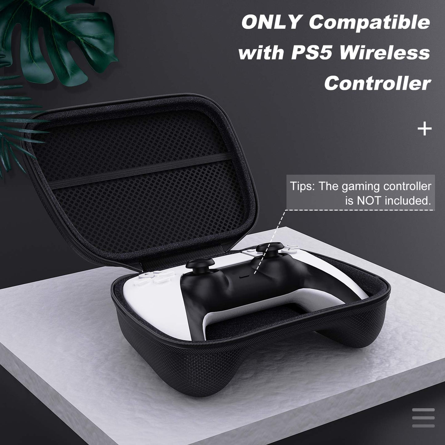 Estuche de Transporte MoKo Negro para Controlador Inalámbrico PS5 y Xbox Series X/S de Carcasa Rígida EVA