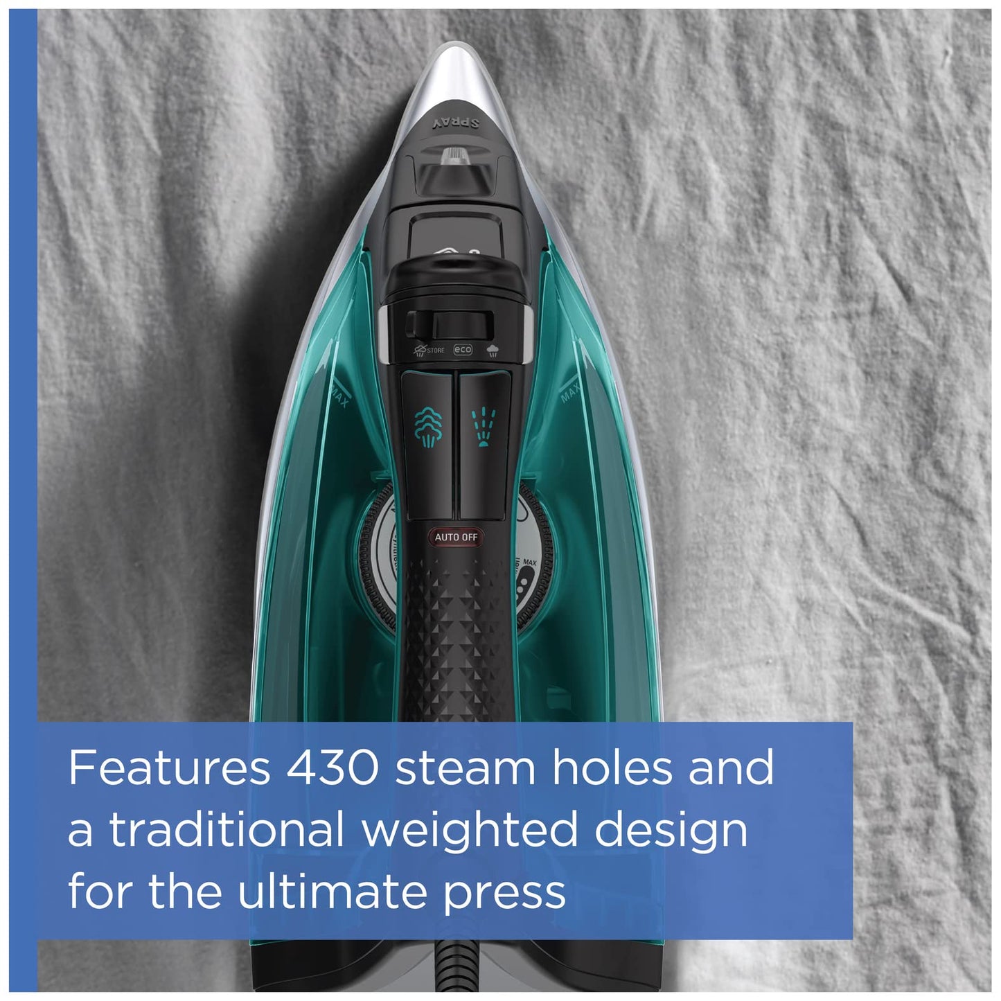 Rowenta Plancha de vapor Pro Master Xcel Steam Iron. Capacidad de 310 ml, resultados profesionales en casa, diseño ergonómico. Verde, plata y negro, DW8360U1