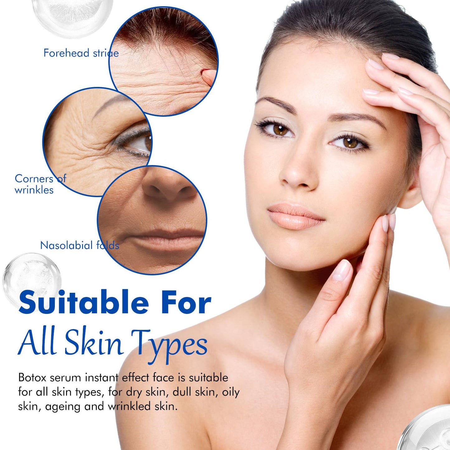 Botox Facial Serum, Botox Anti-aging Serum, Anti-Aging Serum for Women, Liquid Botox for Reduce Fine Lines, Wrinkles, Plump Skin (3 PCS)