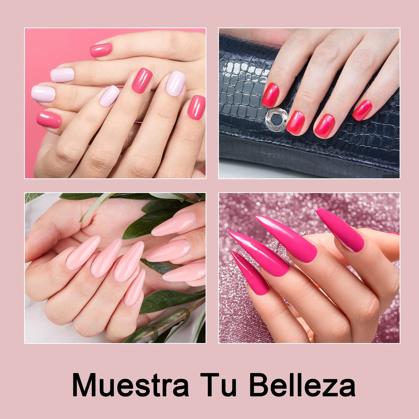 Kit de Uñas en Gel OranSee de 24 Piezas con Lámpara UV/LED de 54W