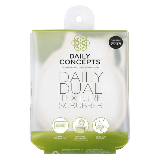 Esponja Exfoliante Dual Daily Concepts Blanca de Textura Dual
