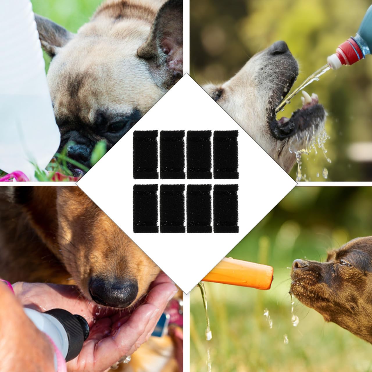 FOMIYES 8 Piezas Dispensador De Agua Filtro Algodón Dispensador De Vasos para Enfriador De Agua Y Filtro Filtros De Fuente para Mascotas Fuente De Gato Suministros De Mascotas Esponja