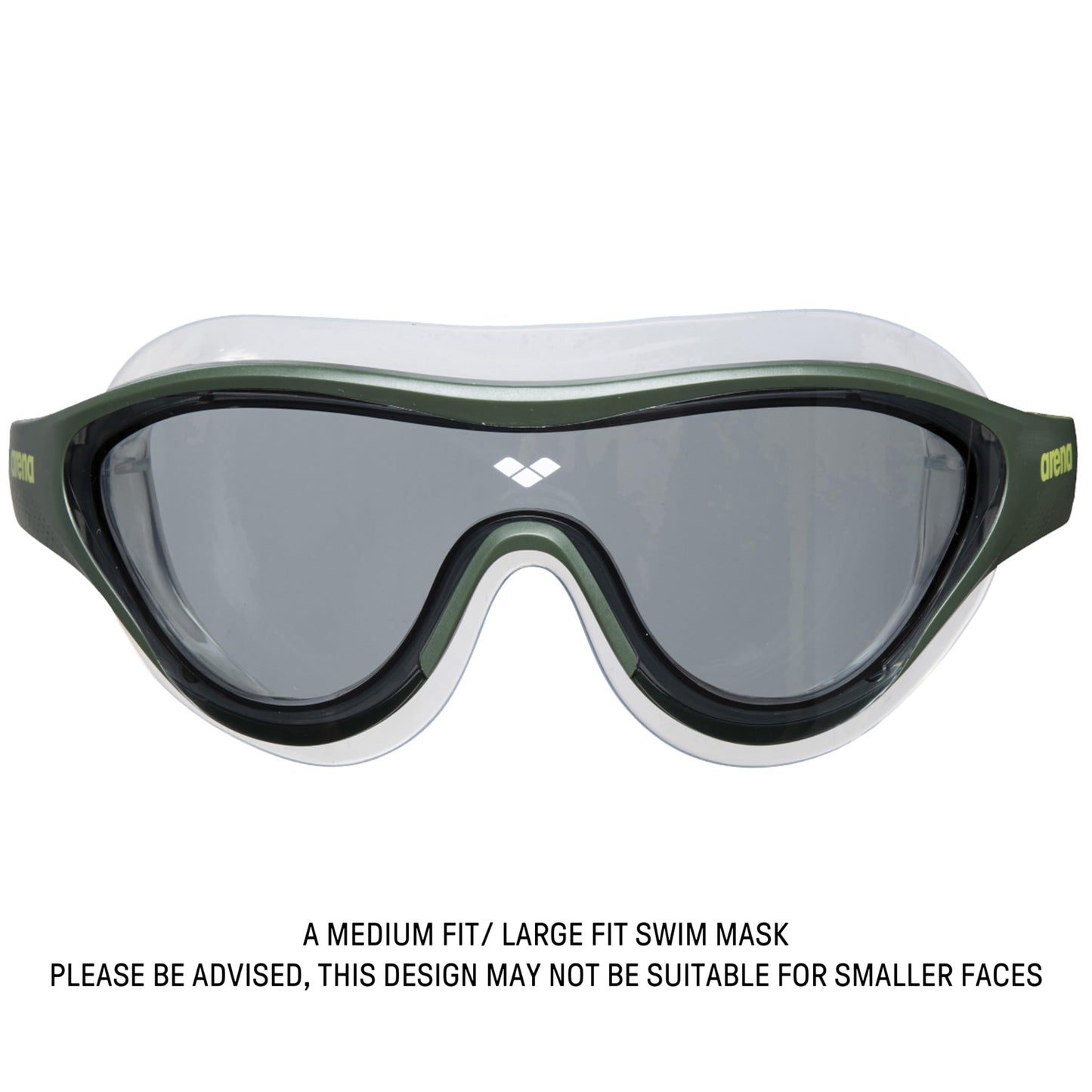 ARENA - Máscara de natación Unisex para Adultos, Unisex, para Hombres y Mujeres, Lentes de policarbonato sin Espejo, Color Ahumado/Verde Oscuro