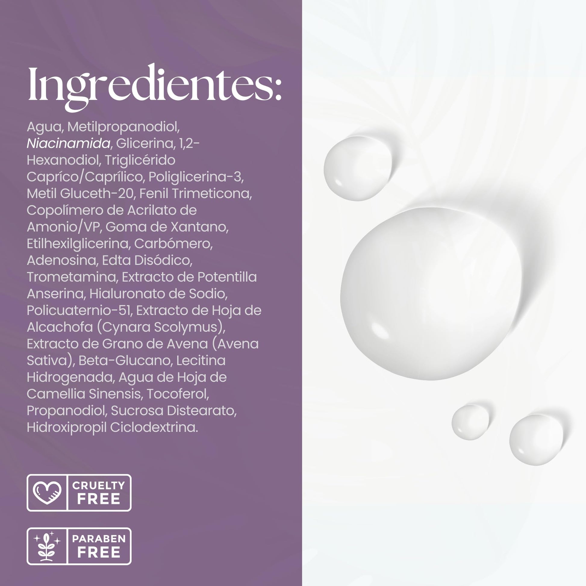 Sqin Luxiena Korean Serum de Niacinamida, Vitamina E y Ácido Hialurónico Facial, Suero Facial Control Piel Grasa, Reduce Poros, Puntos Negros y Mejora la Textura, Coreano Skincare Vegano 32 ml.