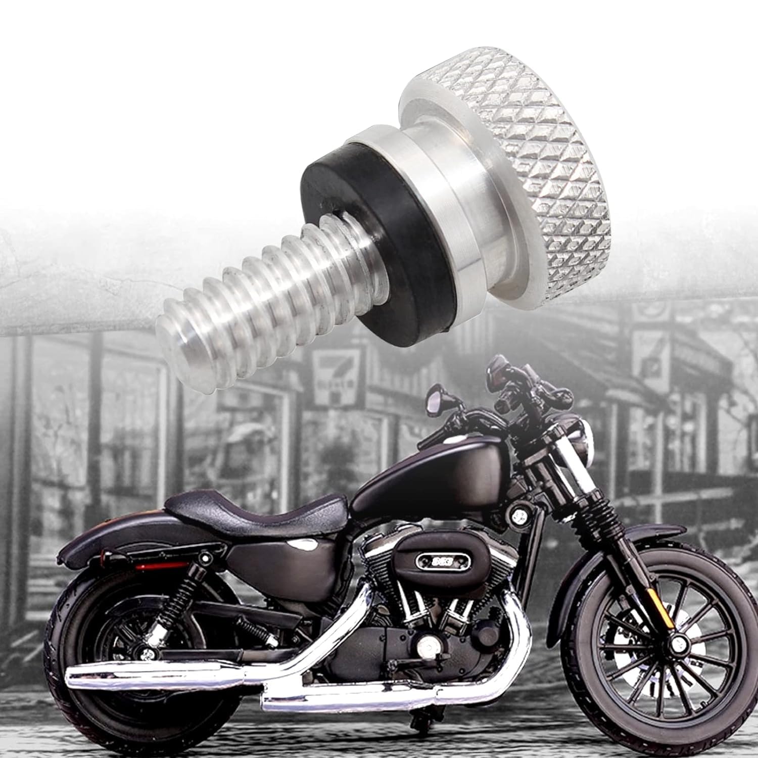 Juego de 2 Tuercas WADY Plata Compatible con Harley-Davidson Sportster y Softail Touring Dyna