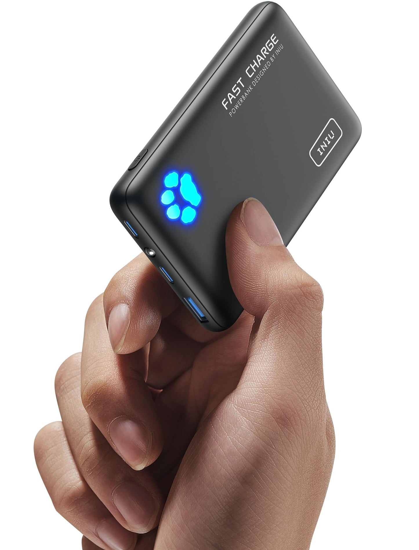 INIU Power Bank, Slimmest 22,5W PD de Alta Velocidad 10000mAh Bateria Externa, USB C Input & Output Bateria Portatil con Linterna para iPhone 16 15 14 13 12 11 X Pro Samsung S22 S21 S20 iPad Airpods
