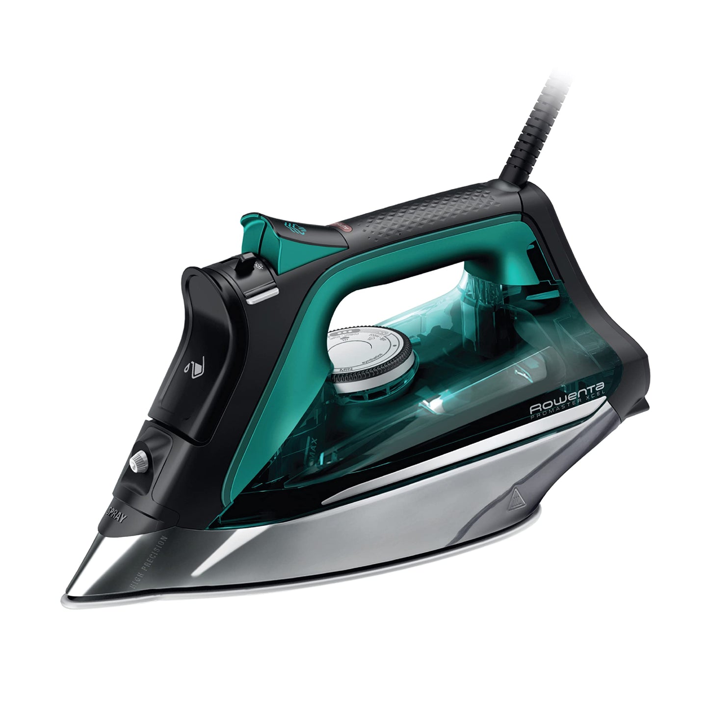 Rowenta Plancha de vapor Pro Master Xcel Steam Iron. Capacidad de 310 ml, resultados profesionales en casa, diseño ergonómico. Verde, plata y negro, DW8360U1