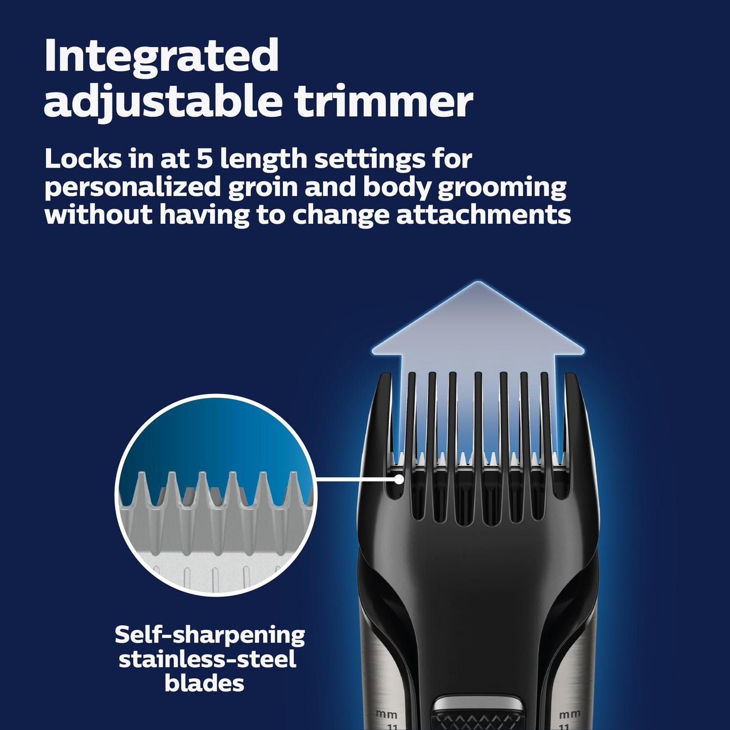 PHILIPS - Norelco Bodygroomer BG7030/49: recortadora corporal y afeitadora respetuosa con la piel, resistente a la ducha