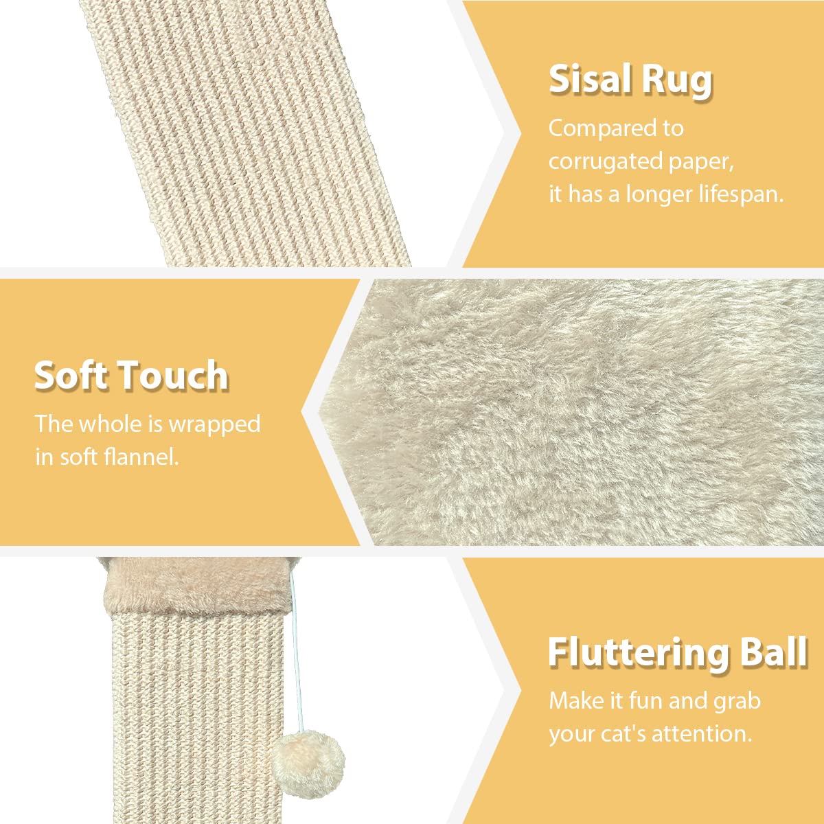 AGYM Poste rascador para gatos, 31 pulgadas de alto tamaño para gatos y gatitos adultos, sisal natural moderno rascador para gatos, torre para gatos protege muebles y ejercita a tus gatos