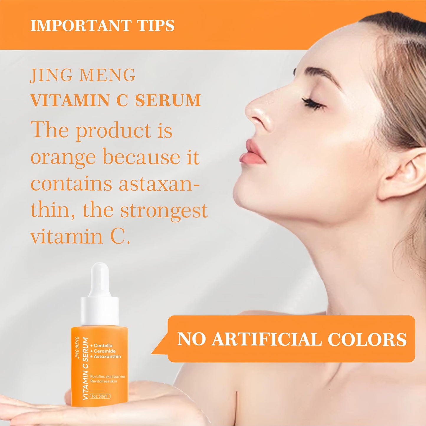 Suero facial liposomal con vitamina C, calmante instantáneo, calmante, iluminador, antienvejecimiento, tono de piel uniforme con centella asiática, ceramida, astaxantina y ácido hialurónico