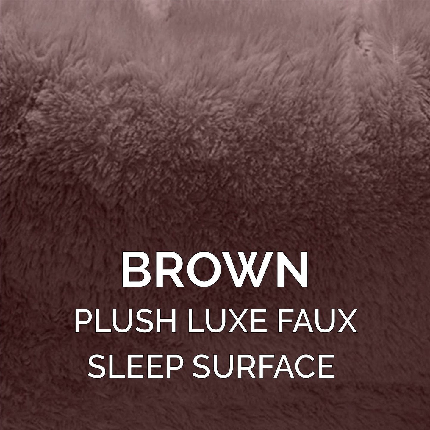 Furhaven 23" Round Medium Dog Bed Hi Lo Self-Warming Luxury Plush Faux Fur Cuddler, Washable - Sable Brown, Medium