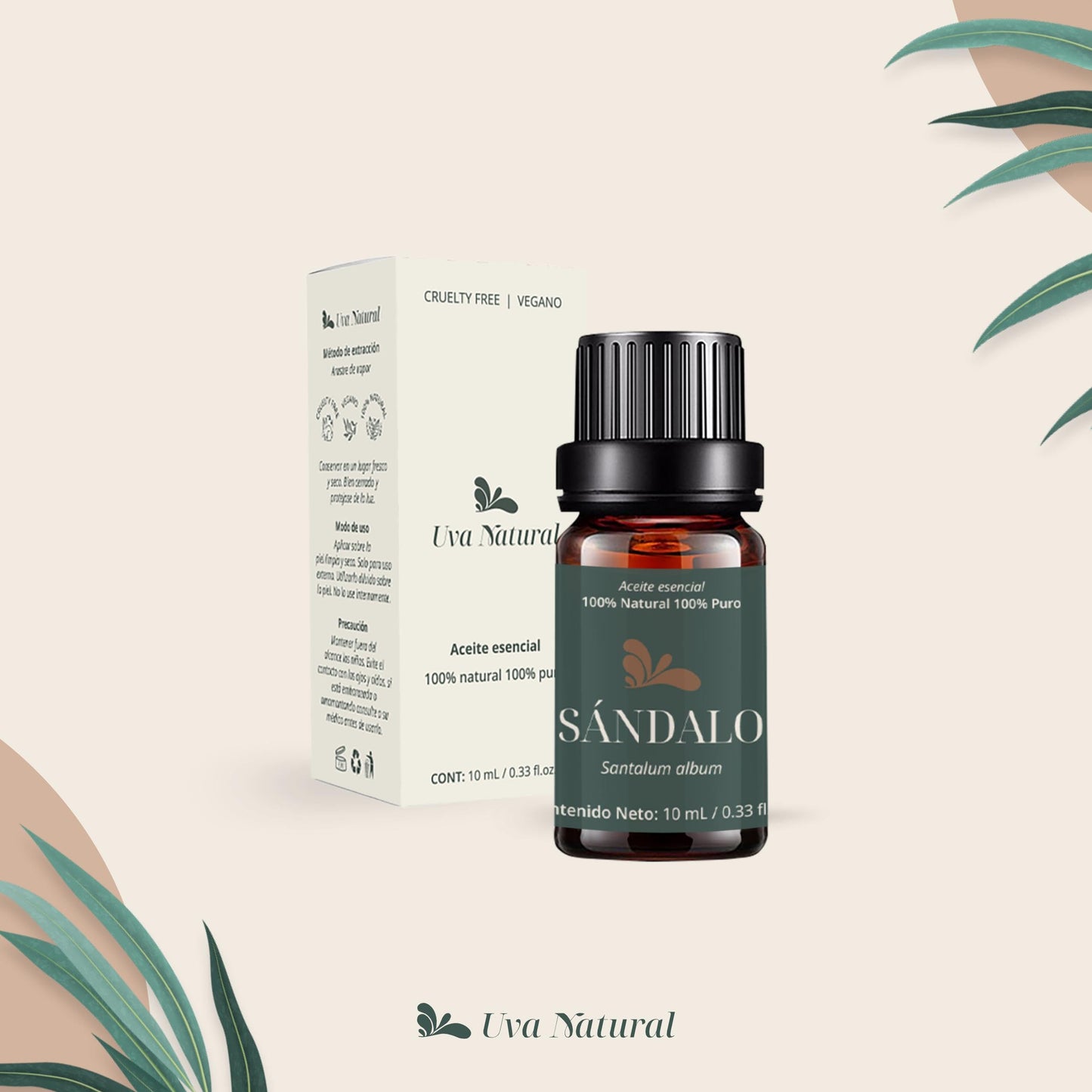 Aceites Esenciales de Sándalo Natural UVa 100% para Aromaterapia con Caja de Regalo Exquisita 10 ML