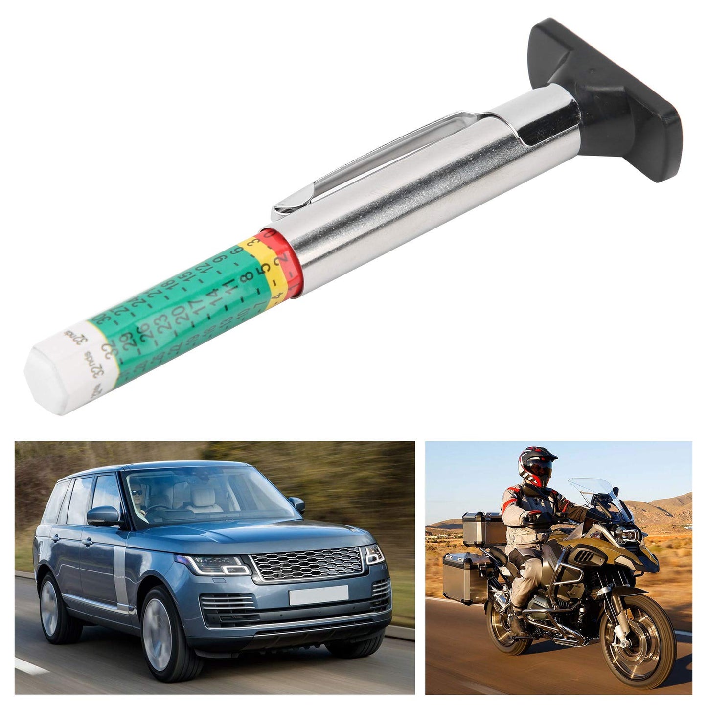 Medidor de Profundidad de Neumáticos Bicolor para Automóviles