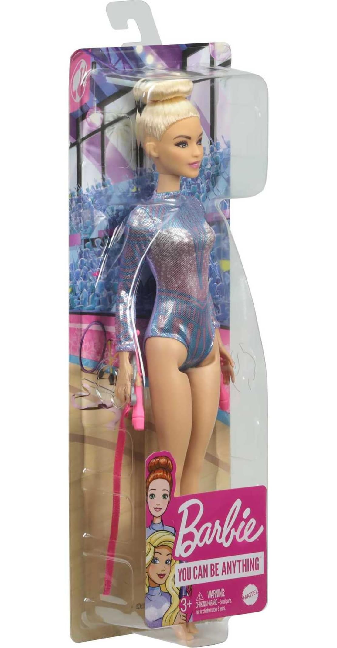 Barbie Careers, Muñeca Gimnasta Rubia, Muñeca para niñas de 3 años en adelante con Accesorios temáticos Que motivan la imaginación