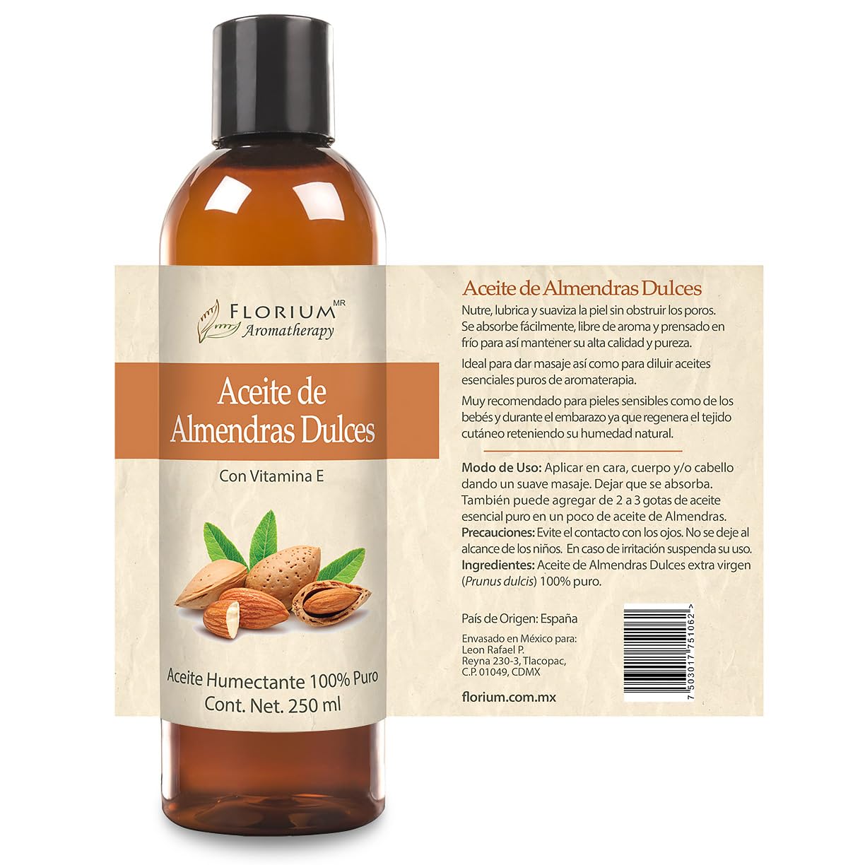 Aceite de Almendras Dulces Florium Hidratación y Masaje