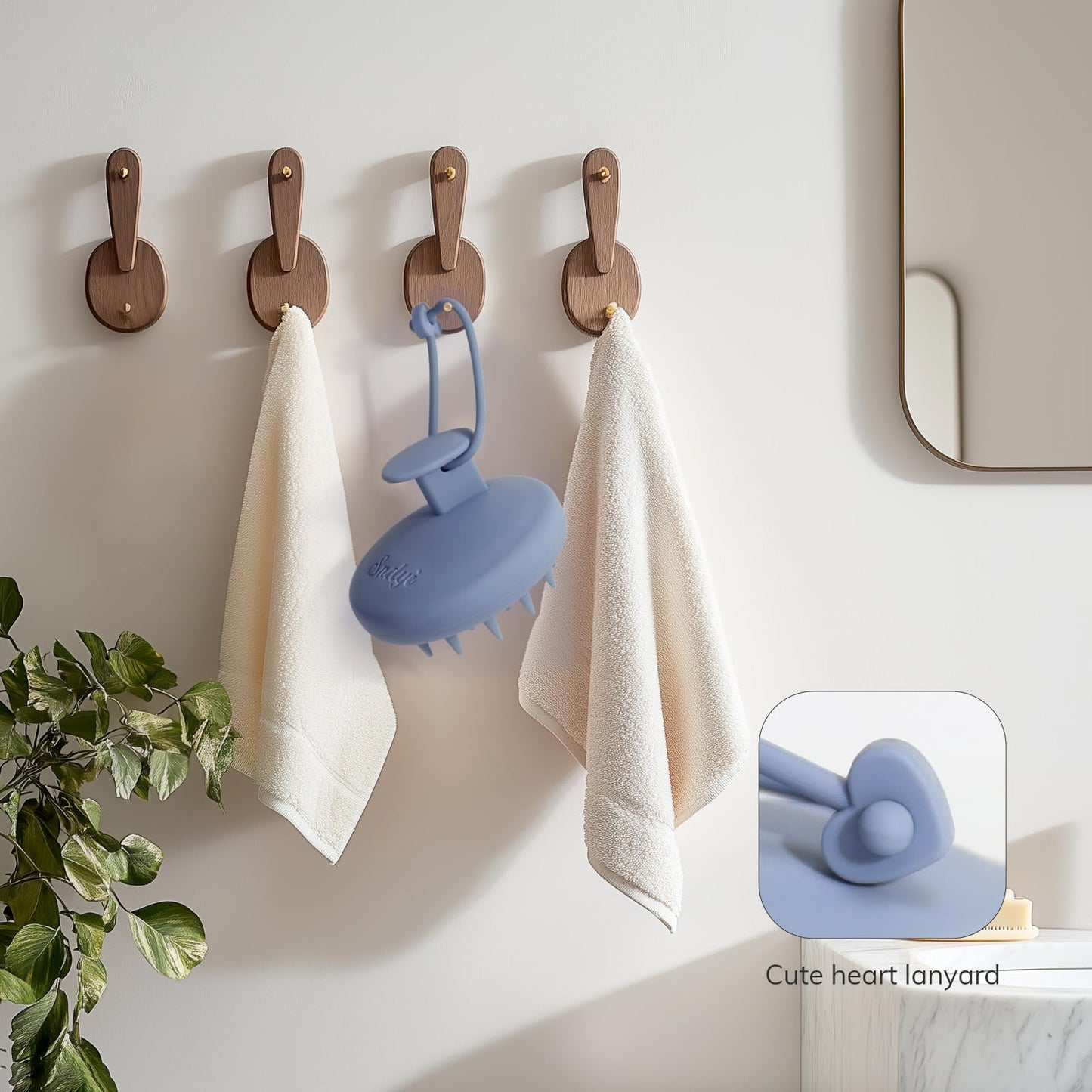 Sndyi Cepillo Champú Masajeador del Cuero Cabelludo de Silicona, Cepillo Exfoliante del Cuero Cabelludo para la Eliminación de la Caspa, Cepillo para el Crecimiento del Cabello (Gris Azul)