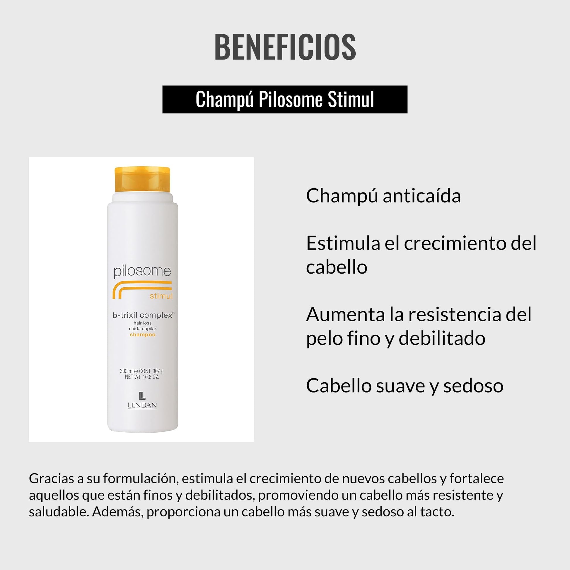 Shampoo Pilosome Lendan Anticaída para Hombre