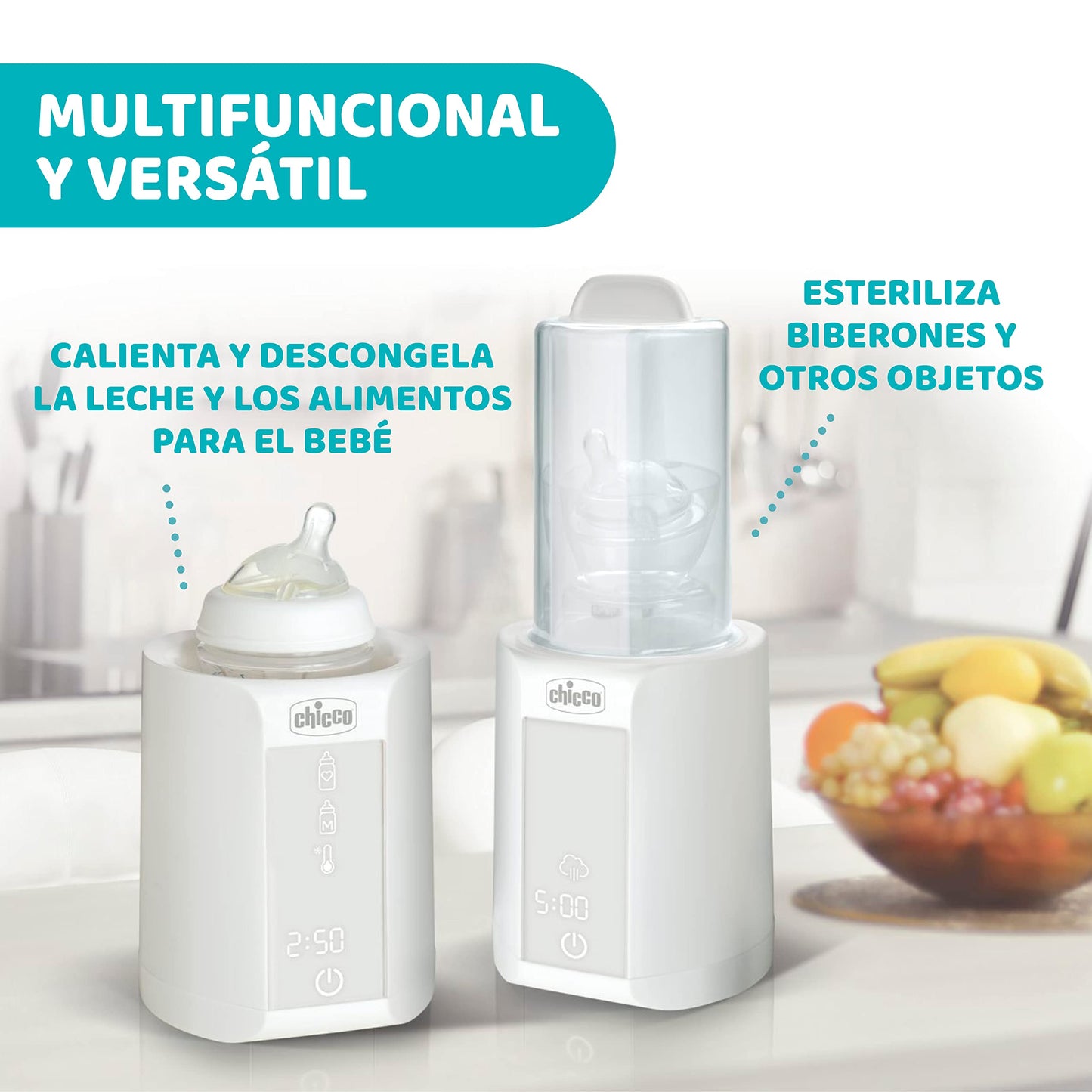 Chicco Calentador y esterilizador digital de biberones