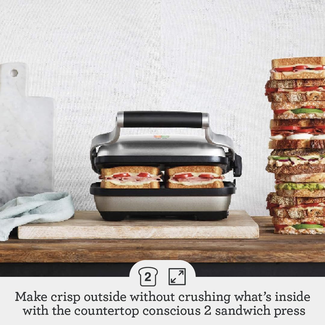 Breville BSG600BSS - Prensa para panini, color plateado