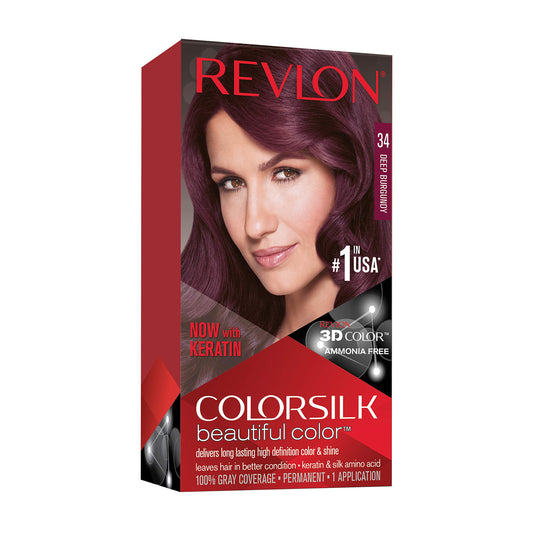 Revlon ColorSilk Haircolor, Deep Burgundy, 1 Count